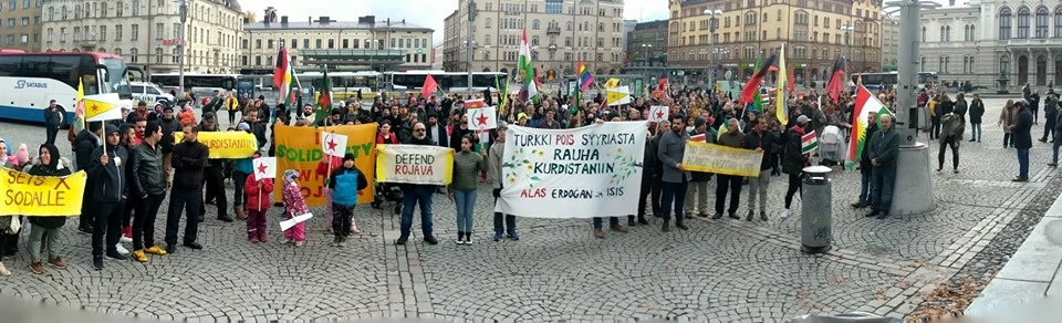Eräs solidaarisuus-mielenosoitus Tampereella