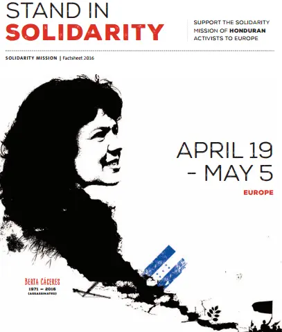 Stand in Solidarity: Support the solidarity mission of the Honduran activists to Europe